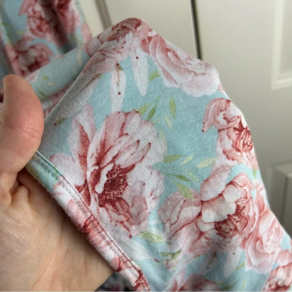Posh Peanut Floral Baby Blanket Chelsea Kennedy Reversible Pink Blue Black